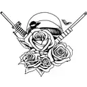Guns and Roses tattoo design idea