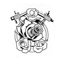 Guns and Roses tattoo design idea