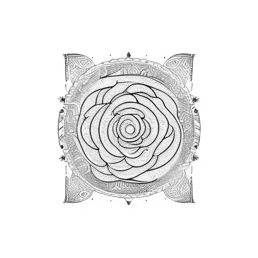 Tattoo tribal bohemian ocean waves peonies travel  tattoo design idea