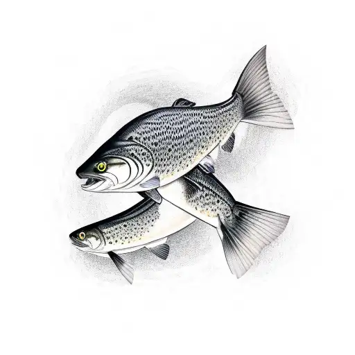 brook trout tattoo design idea