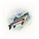 brook trout tattoo design idea