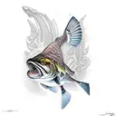 brook trout tattoo design idea