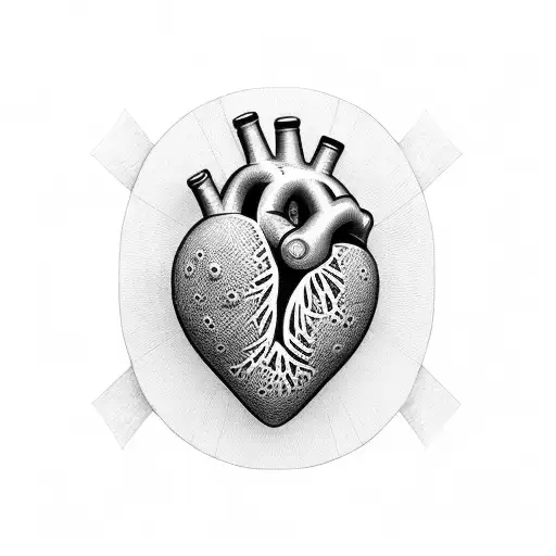 3d heart tattoo design idea