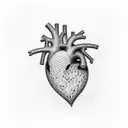 3d heart tattoo design idea