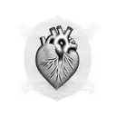 3d heart tattoo design idea