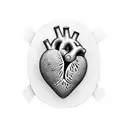 3d heart tattoo design idea