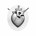 3d heart tattoo design idea