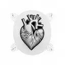3d heart tattoo design idea