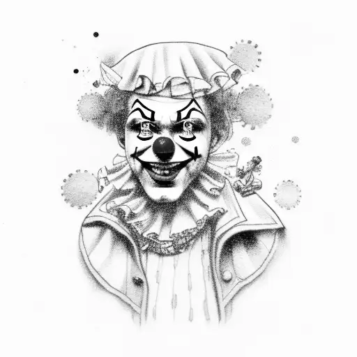 clown small  tattoo design idea