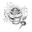 chess piece with roses incorporated into the theme tattoo design idea