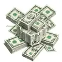 create a design featuring stack of money intertwined with symbols of friendship and family  tattoo design idea