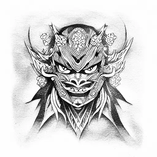 Oni Mask  tattoo design idea