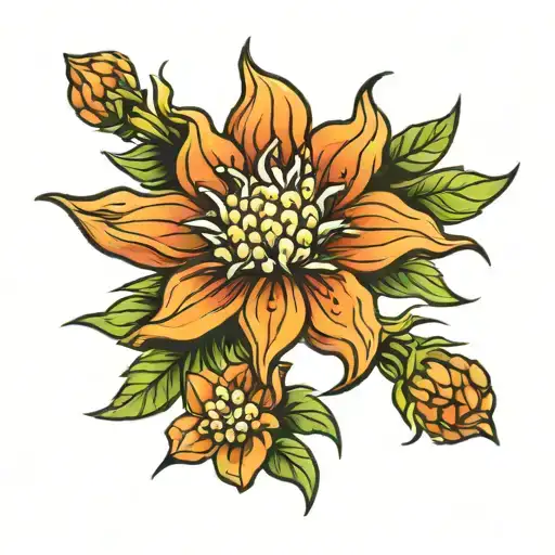 edelweiss flowers tattoo design idea