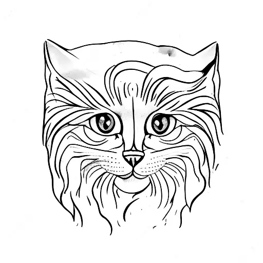 cat claws in watercolor tattoo design idea