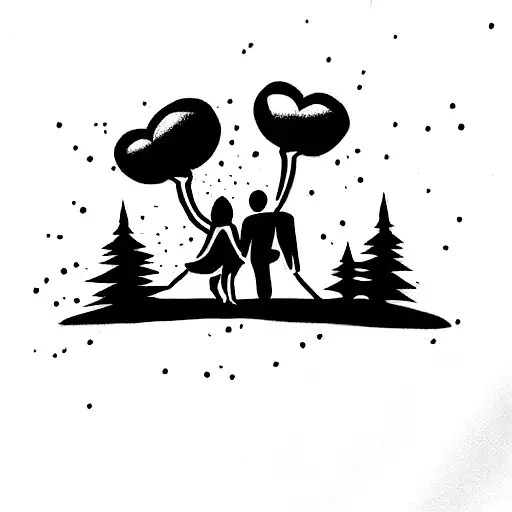 similar but different couples tattoo for pop punk music lovers tattoo design idea