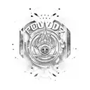 tomorrowland festival logo as backgroud with the words "LIVE TODAY, LOVE TOMORROW, UNITE FOREVER" overlaid tattoo design idea