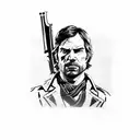 red dead redemption 2, Arthur Morgan, John marston, video game tattoo design idea