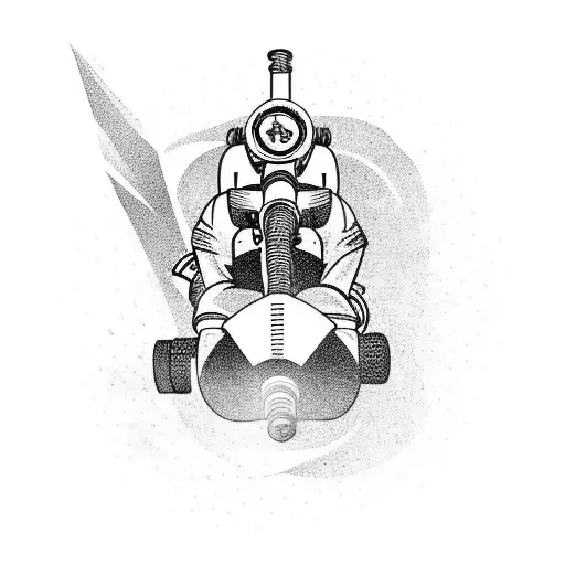 Diver on Motorcycle tattoo design idea