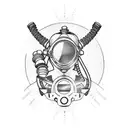Diver on Motorcycle tattoo design idea