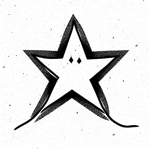 8 point star made of marijuana tattoo design idea