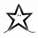 8 point star made of marijuana tattoo design idea