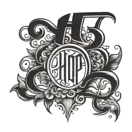 hp name tattoo tattoo design idea