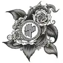hp name tattoo tattoo design idea