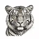 tiger face tattoo design idea