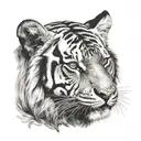 tiger face tattoo design idea