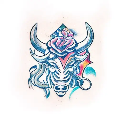 combination of Taurus Capricorn and gemeni tattoo design idea