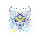combination of Taurus Capricorn and gemeni tattoo design idea