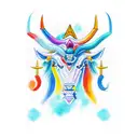 combination of Taurus Capricorn and gemeni tattoo design idea