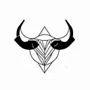 combination of Taurus Capricorn and gemeni tattoo design idea