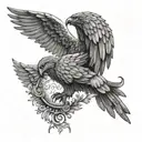 Icarus fell tattoo design idea