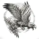 Icarus fell tattoo design idea