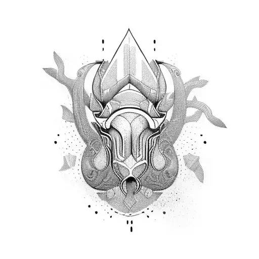 black and white motorcycle tribal with "safari njema" tattoo design idea