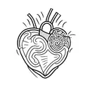 Heart with Date 2001 and 2003 tattoo design idea