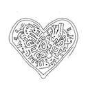 Heart with Date 2001 and 2003 tattoo design idea