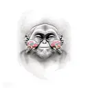 3 wise monkeys  tattoo design idea