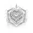4 children hearts tattoo design idea
