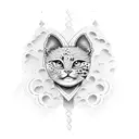 4 children hearts tattoo design idea