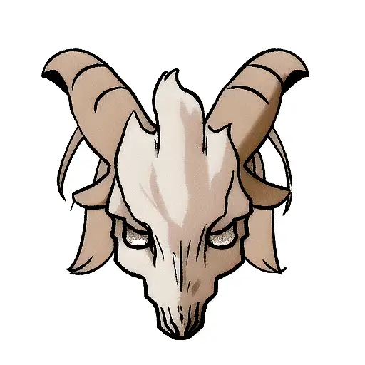 Goat skull tattoo design idea