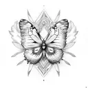 Butterfly with Paige tattoo design idea