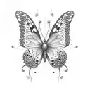 Butterfly with Paige tattoo design idea