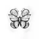 Butterfly with Paige tattoo design idea
