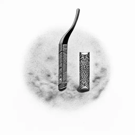 Consider a creative cricket-themed tattoo where the word "believe" is shaped like a cricket bat, and the letters form th tattoo design idea