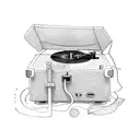 top down record player  tattoo design idea