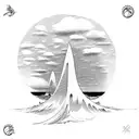 Sea waves forming a dumbbell shape tattoo design idea