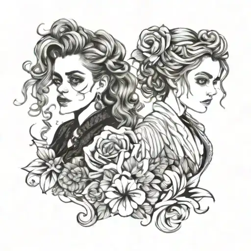 Helena Bonham Carter and Emma Watson tattoo design idea