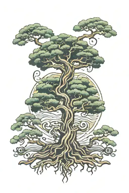 yggdrasil tree of life tattoo design idea